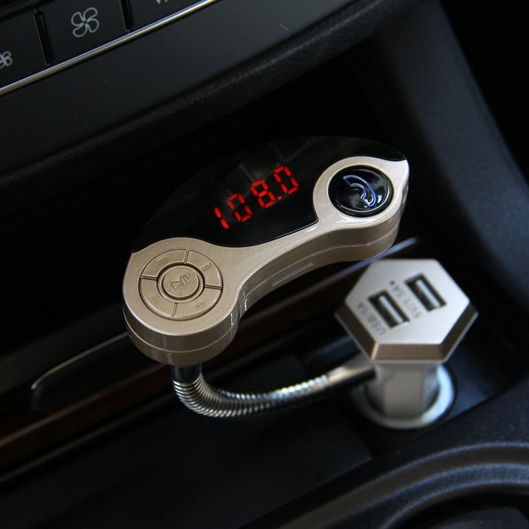 GT86 Dual USB Charger Car Bluetooth FM Transmitter Kit, Support LCD Display / TF Card Music Play / Hands-free, GT86 (Black), GT86 (Gold), GT86 (Silver)