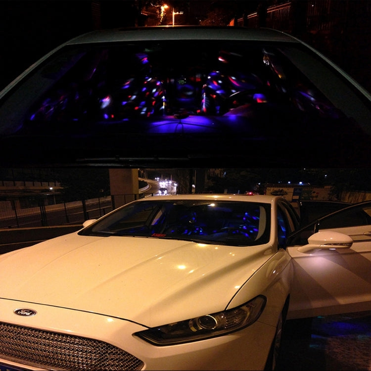 5V 6W Colorful Car Decoration DJ Light Sound Activated Strobe Effect Atmosphere Light Star Music Light Lamp with 6 RGB LED Lights, Cable Length:4m, Sound Activated Atmosphere Light