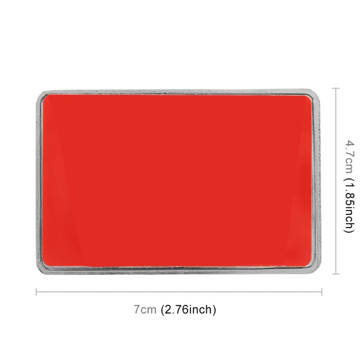 Universal Car UK Flag Rectangle Shape VIP Metal Decorative Sticker, UK Flag (Silver)