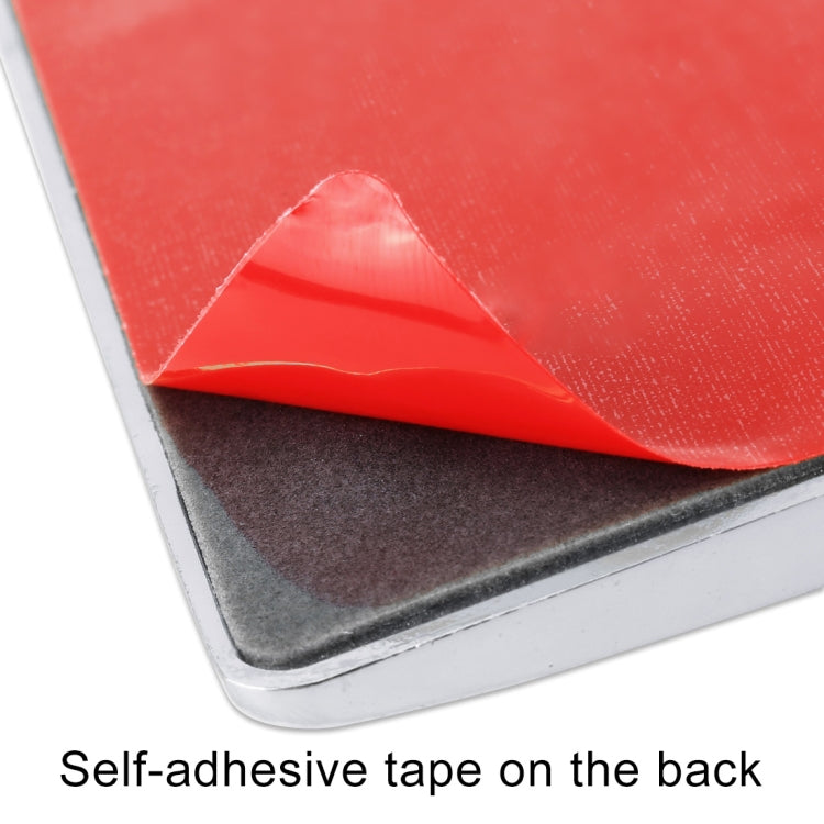 Universal Car UK Flag Rectangle Shape VIP Metal Decorative Sticker, UK Flag (Silver)