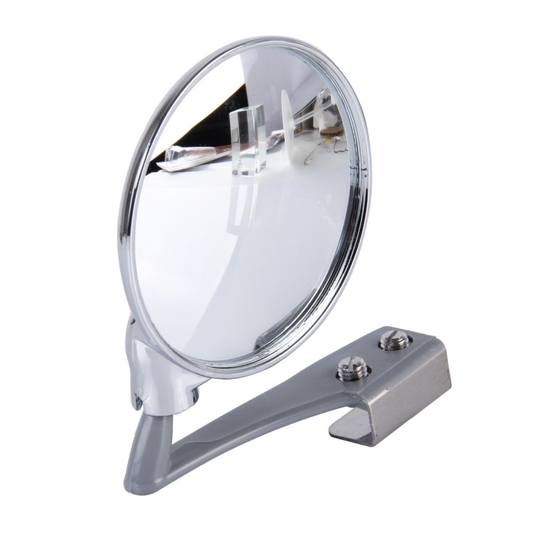 Vehicle Front Blind Area Wide-angle Adjustable Observation Mirror, Black Right Side, Silver Left Side