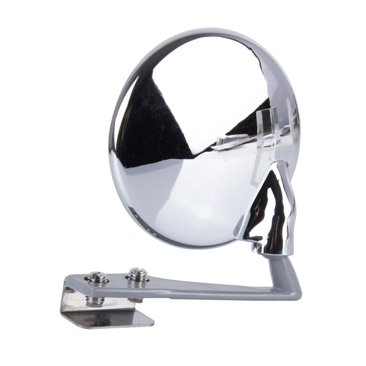Vehicle Front Blind Area Wide-angle Adjustable Observation Mirror, Black Right Side, Silver Left Side