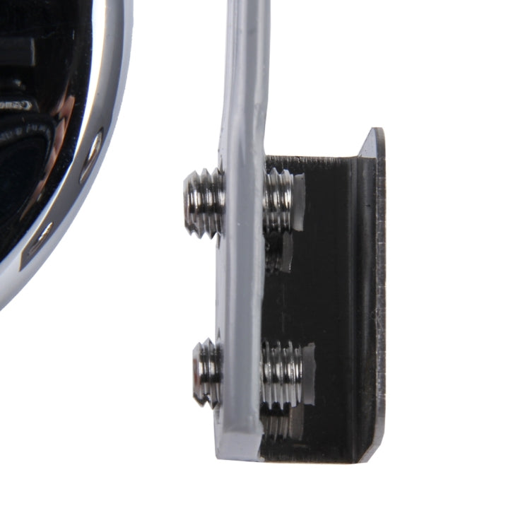 Vehicle Front Blind Area Wide-angle Adjustable Observation Mirror, Black Right Side, Silver Left Side
