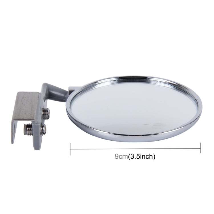 Vehicle Front Blind Area Wide-angle Adjustable Observation Mirror, Black Right Side, Silver Left Side