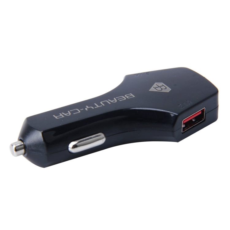 BEAUTY-CAR B-01 4.2A Dual USB Port Raid Car Charger Adapter with LED Display, Input Voltage/Output Voltage: DC 10-30V/ DC 5V, B-01