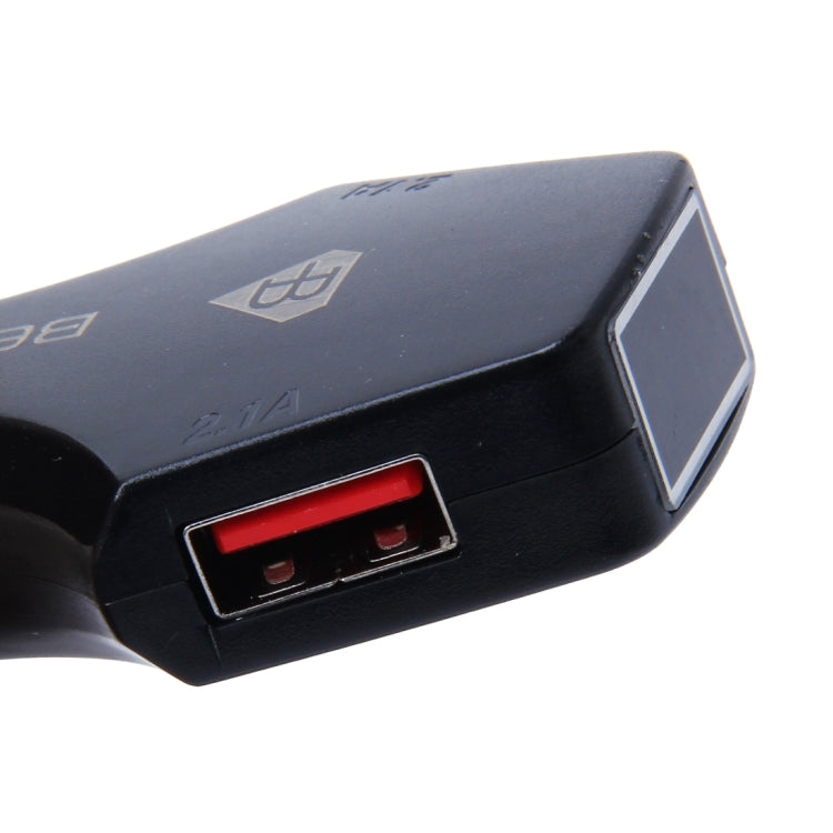 BEAUTY-CAR B-01 4.2A Dual USB Port Raid Car Charger Adapter with LED Display, Input Voltage/Output Voltage: DC 10-30V/ DC 5V, B-01
