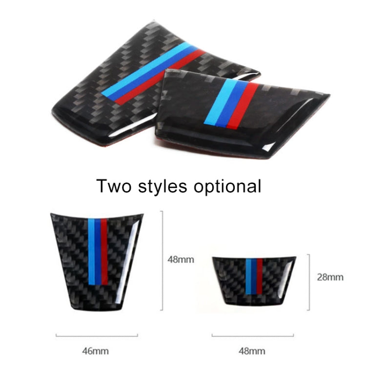 Car Carbon Fiber Steering Wheel Decorative Sticker for BMW E90 / E92, Steering Wheel Decorative Sticker B