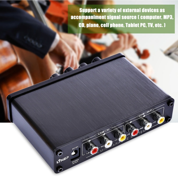 A933 Mini Karaoke Machine System Sound Mixer Amplifier for PC / TV / Mobile Phones, Support RCA in / 2 Channel Mic in, A933