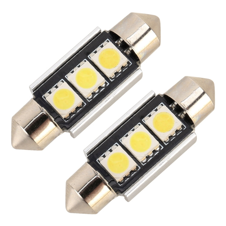 10 PCS 36mm DC12V / 1.7W / 7000K / 70LM 3LEDs SMD-5050 Car Reading Lamp, 36mm, 3LEDs SMD-5050