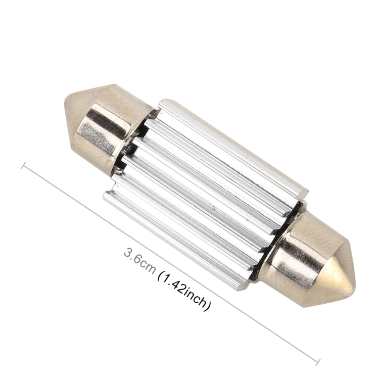 10 PCS 36mm DC12V / 1.7W / 7000K / 70LM 3LEDs SMD-5050 Car Reading Lamp, 36mm, 3LEDs SMD-5050