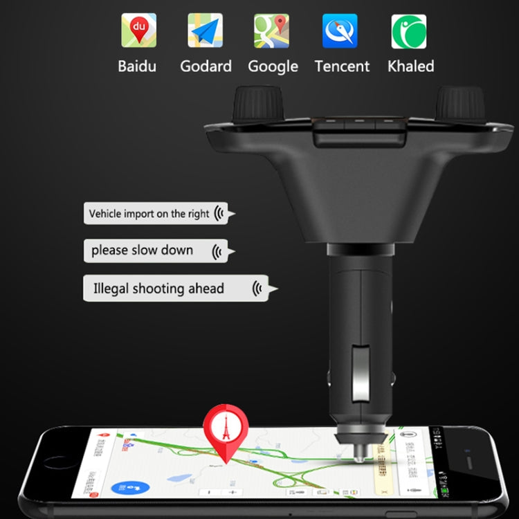 BT06 Dual USB Charging Smart Bluetooth 4.0 + EDR FM Transmitter MP3 Music Player Car Kit with 1.3 inch LED Screen, Support Bluetooth Call, TF Card & U Disk, BT06