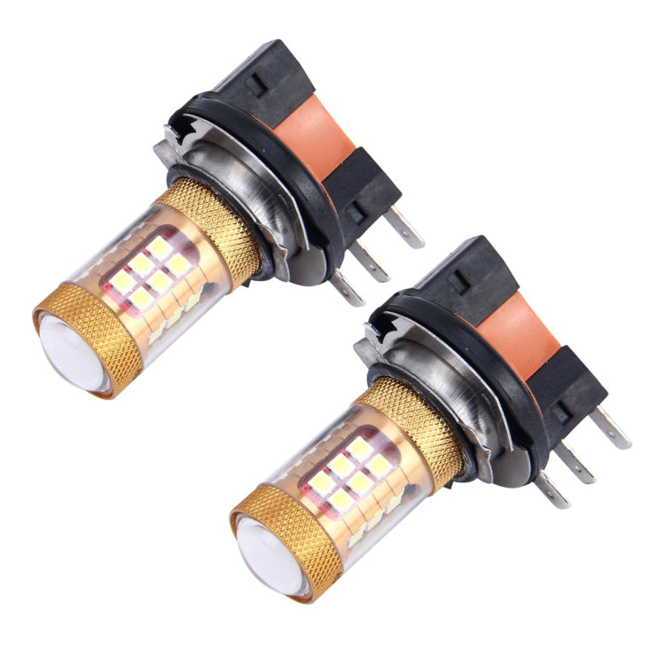 2 PCS H15 10W 1300 LM 6500K 28 SMD-3030 LEDs Car Fog Lights, DC 12V, H15