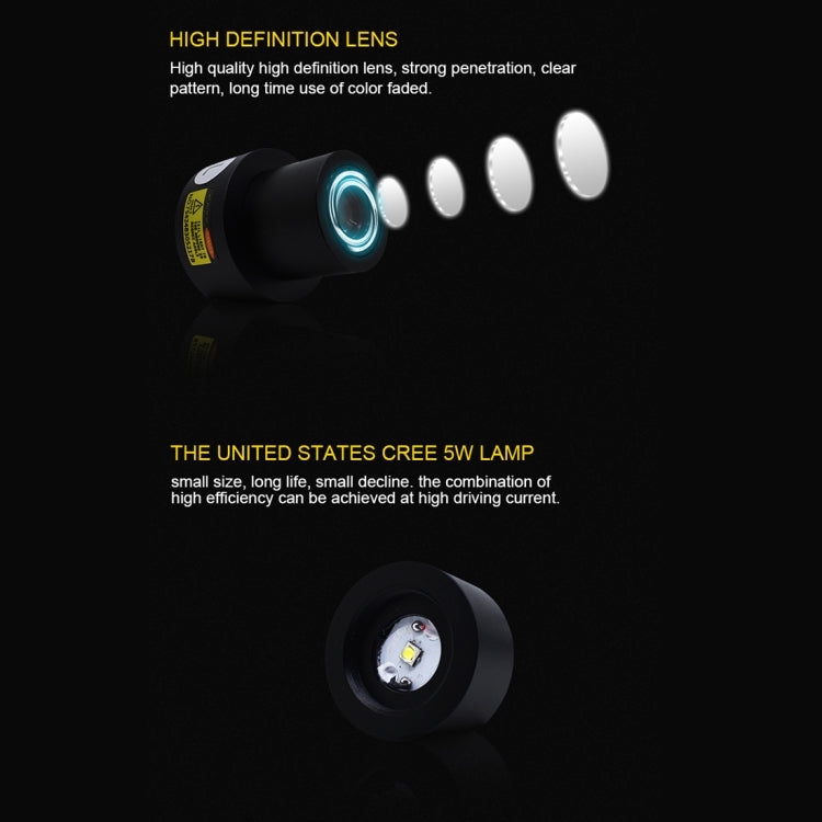 2 PCS DC 8-36V Ghost Shadow Courtesy Angel Wings Projection Lamp Car Door LED Welcome Lights, Cold Blue, Blue, Red, White