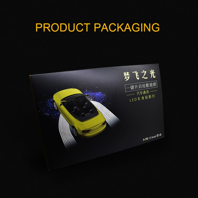 2 PCS DC 8-36V Ghost Shadow Courtesy Angel Wings Projection Lamp Car Door LED Welcome Lights, Cold Blue, Blue, Red, White