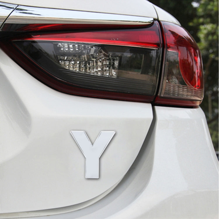 Car Vehicle Badge Emblem 3D English Letter Self-adhesive Sticker Decal, Size: 4.5*4.5*0.5cm, O, E, P, F, Q, G, R, H, S, I, T, A, J, U, Y, K, V, Z, L, W, B, M, X, C