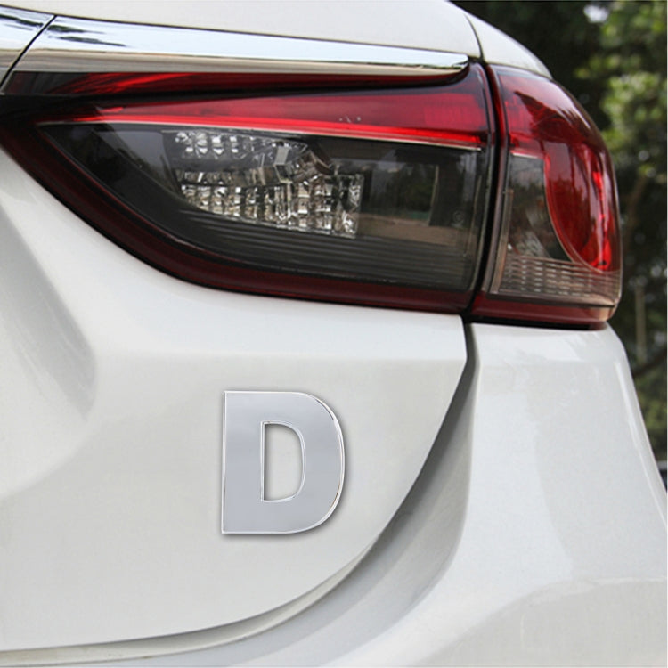 Car Vehicle Badge Emblem 3D English Letter Self-adhesive Sticker Decal, Size: 4.5*4.5*0.5cm, U, Y