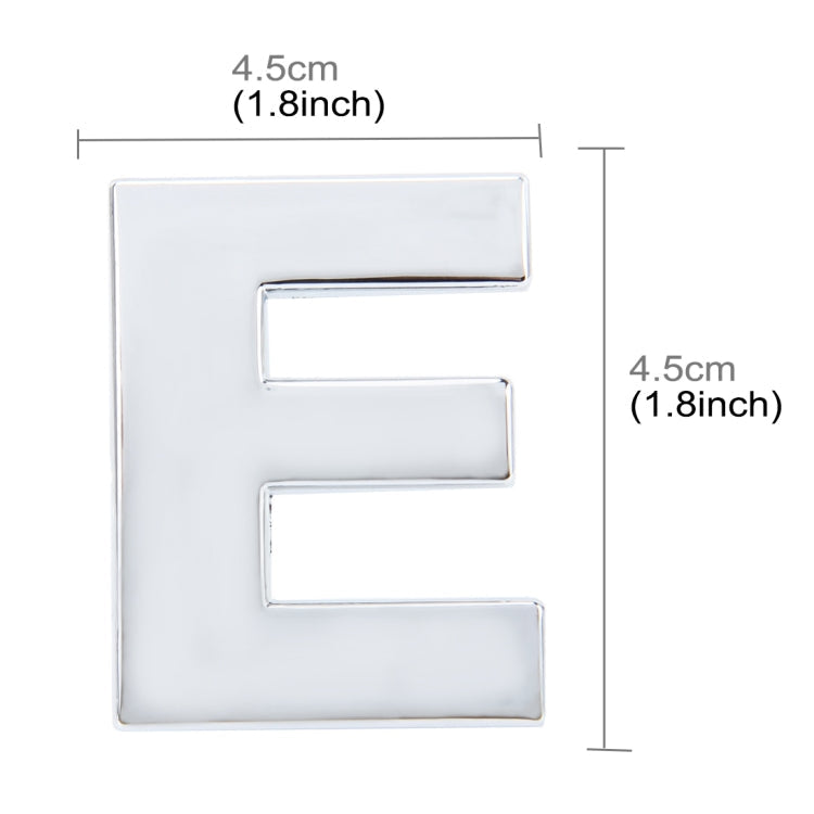 Car Vehicle Badge Emblem 3D English Letter Self-adhesive Sticker Decal, Size: 4.5*4.5*0.5cm, O, E, P, F, Q, G, R, H, S, I, T, A, J, U, Y, K, V, Z, L, W, B, M, X, C