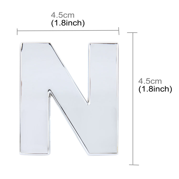 Car Vehicle Badge Emblem 3D English Letter Self-adhesive Sticker Decal, Size: 4.5*4.5*0.5cm, U, Y
