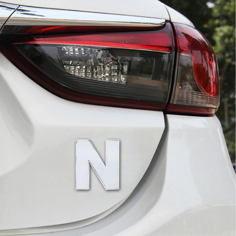 Car Vehicle Badge Emblem 3D English Letter Self-adhesive Sticker Decal, Size: 4.5*4.5*0.5cm, U, Y