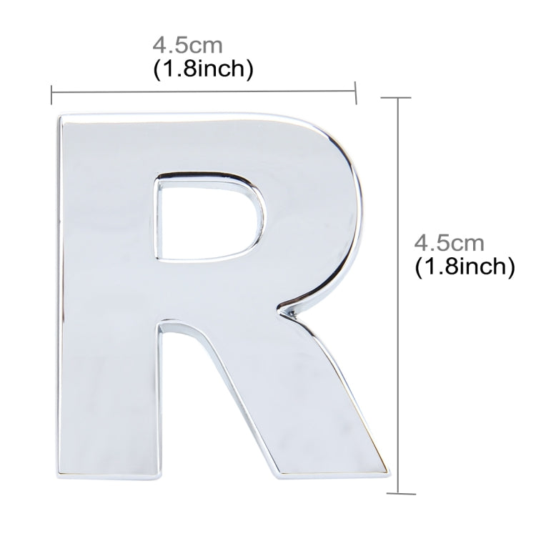 Car Vehicle Badge Emblem 3D English Letter Self-adhesive Sticker Decal, Size: 4.5*4.5*0.5cm, U, Y