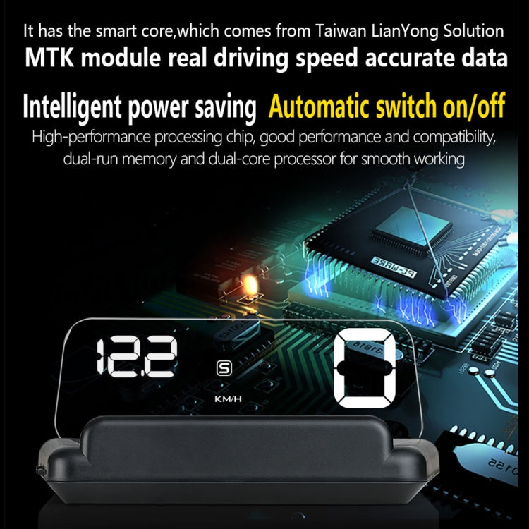 T900 Car GPS HUD Virtual HD Reflection Board Head-up Display, Speed & Driving Distance / Time Display, Over Speed & Voltage & Low Voltage Alarm, Fatigue Driving, T900  White, T900  Green + White, T900 Blue + White