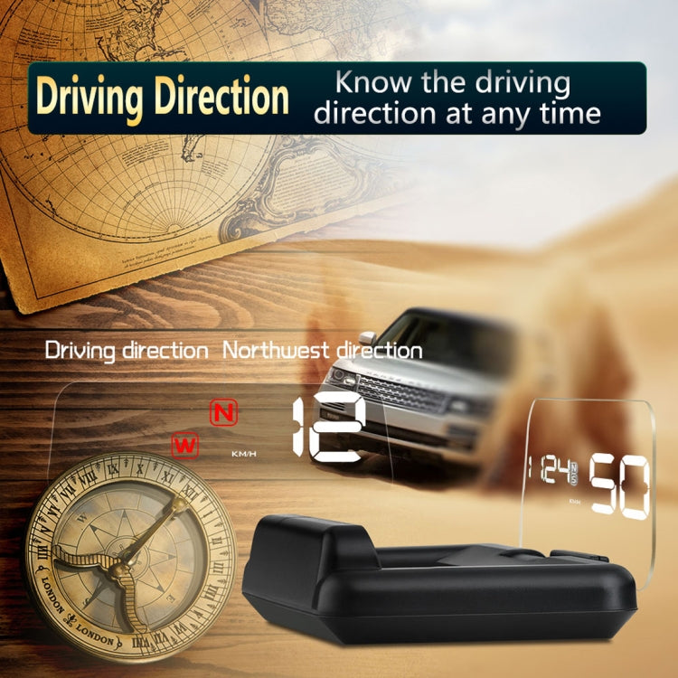 T900 Car GPS HUD Virtual HD Reflection Board Head-up Display, Speed & Driving Distance / Time Display, Over Speed & Voltage & Low Voltage Alarm, Fatigue Driving, T900  White, T900  Green + White, T900 Blue + White