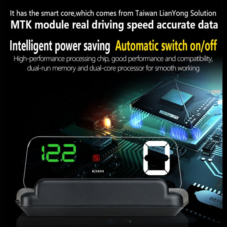 T900 Car GPS HUD Virtual HD Reflection Board Head-up Display, Speed & Driving Distance / Time Display, Over Speed & Voltage & Low Voltage Alarm, Fatigue Driving, T900  White, T900  Green + White, T900 Blue + White