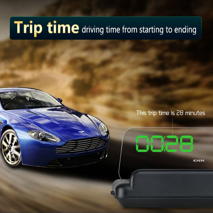 T900 Car GPS HUD Virtual HD Reflection Board Head-up Display, Speed & Driving Distance / Time Display, Over Speed & Voltage & Low Voltage Alarm, Fatigue Driving, T900  White, T900  Green + White, T900 Blue + White