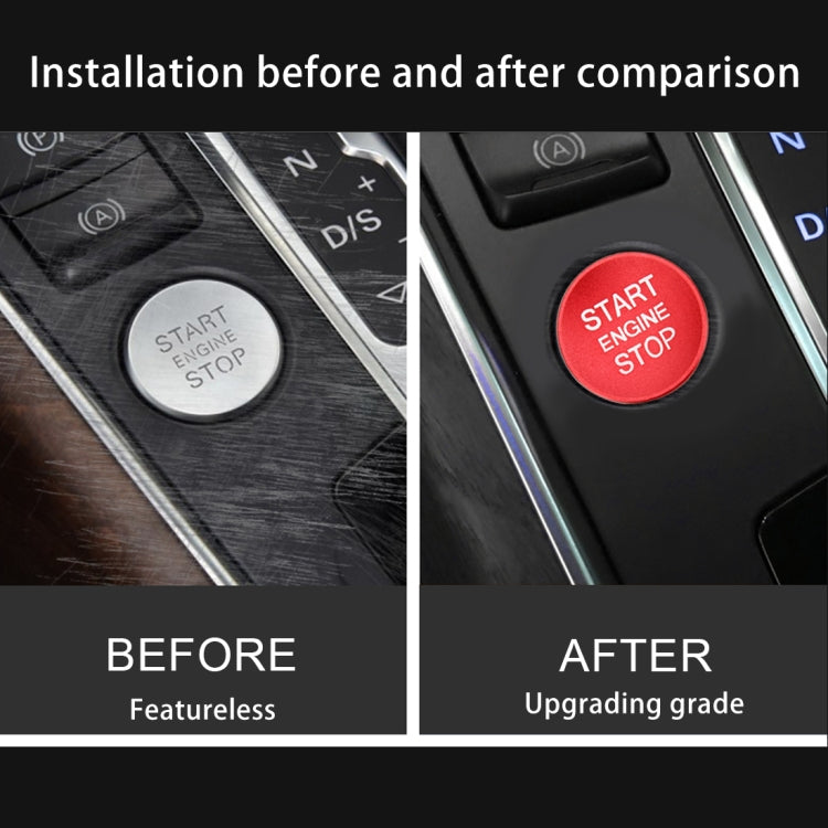Car Engine Start Key Push Button Cover Trim Aluminum Alloy Sticker Decoration for Audi, For Audi