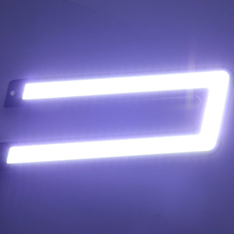 2 PCS DC 12V 10W 800LM 5500K COB Car DRL Daytime Running Lights Lamp,Cable Length:50cm, DC 12V 10W