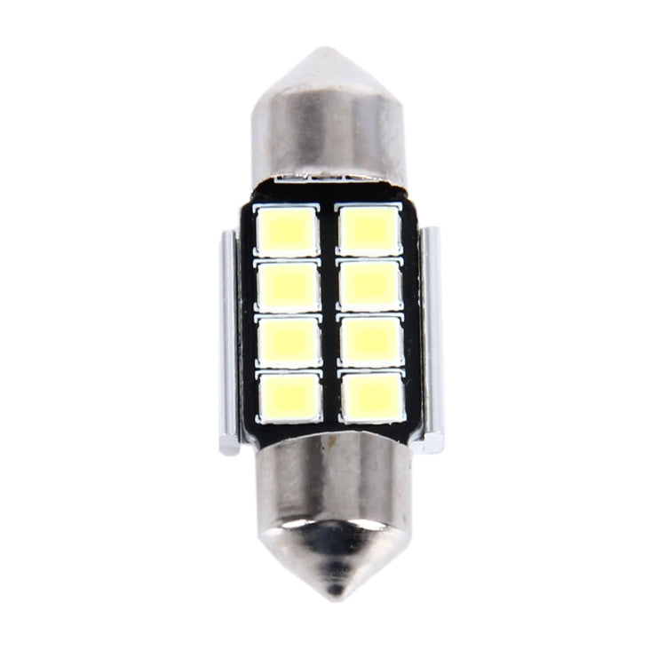 2 PCS 3W 200 LM 6000K 31MM 8 SMD-2835 LEDs Bicuspid Port Decoding Car Dome Lamp LED Reading Light, DC 12V, 31MM