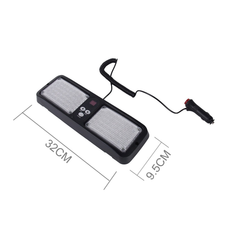 High qulaity DC 12V,9W LED Waterproof Car Sunshade White Light Warning Lights Strobe Emergency Lights Flashing Light with 12 Kinds Flash Patterns, White