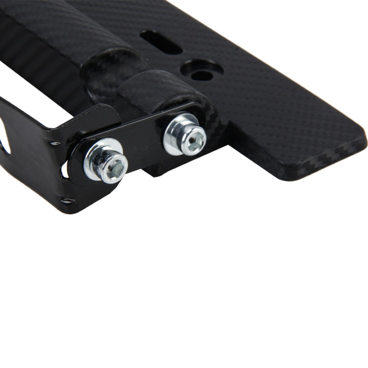 Car License Double Adjust Carbon Number Plate Adjustable Carbon Lead Plate Frame Holder Universal License Plate Holder Car Accessories, TM-302