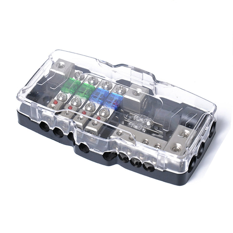 Car Audio Stereo Distribution Block Ground Mini ANL Fuse Block 4 Way Fuse Block 30A 60A 80Amp with LED, 4 Way Fuse Block