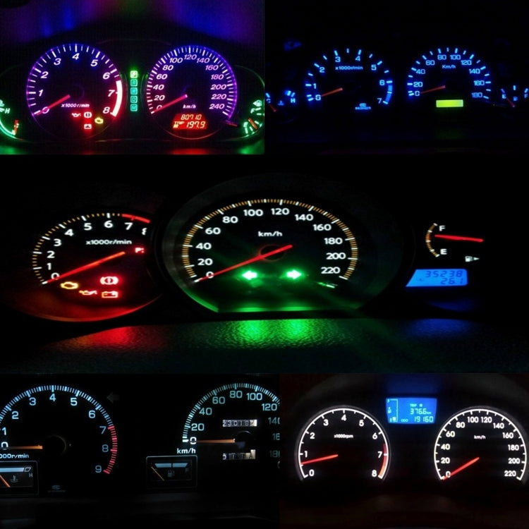 10PCS 2W T4.2 Wedge Instrument Panel LED Light Dashboard Gauge Cluster Indicator Lamp Bulb, 2W T4.2, T4.2