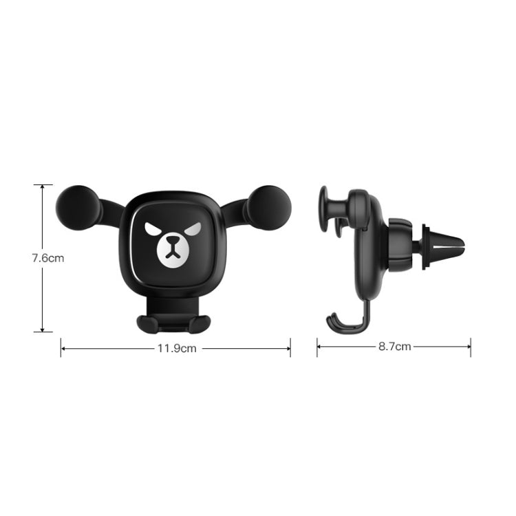 Big Eyes Pattern Gravity Cartoon Air Vent Car Mount Phone Holder, Big Eyes(Black), Big Eyes(Silver)