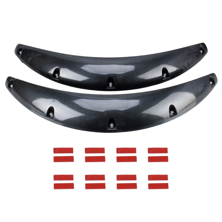 2 PCS 58cm Car Stickers Rubber Large Round Arc Strips Universal Fender Flares Wheel Eyebrow Decal Sticker Eyebrow Car-covers Black Striped Round Arc Strips, 58cm