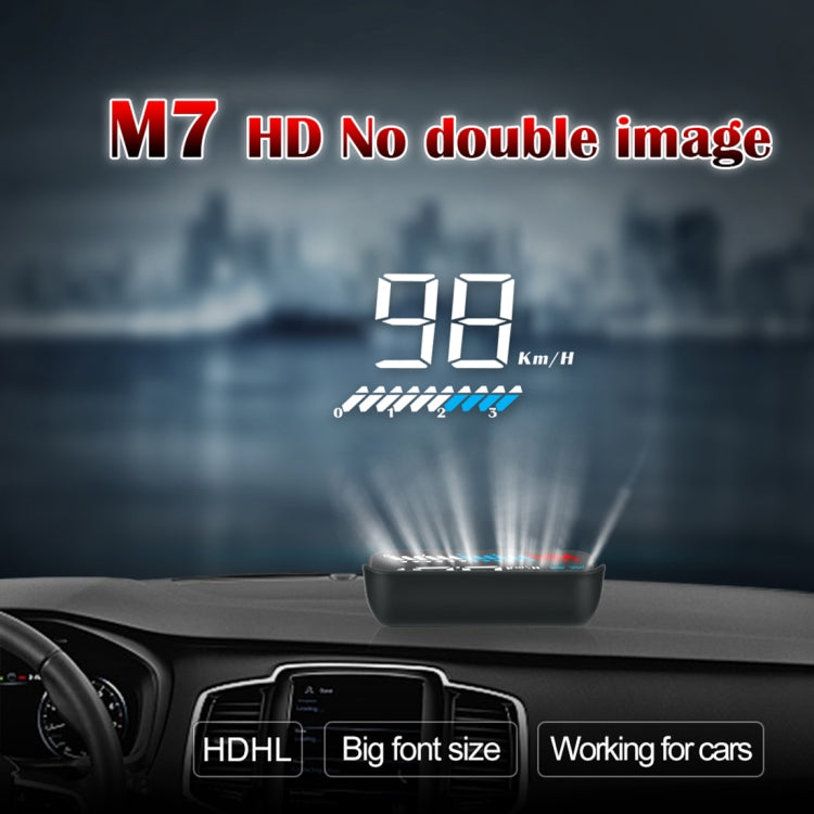 M7 3.5 inch Universal Car OBD2 + GPS HUD Vehicle-mounted Head Up Display Fuel Consumption, M7