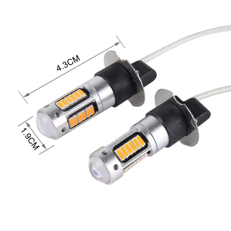2 PCS H3 10W 30 SMD-4014 LEDs Car Fog Light, DC 12V, H3 (Blue Light), H3 (Orange Light), H3 (White Light)