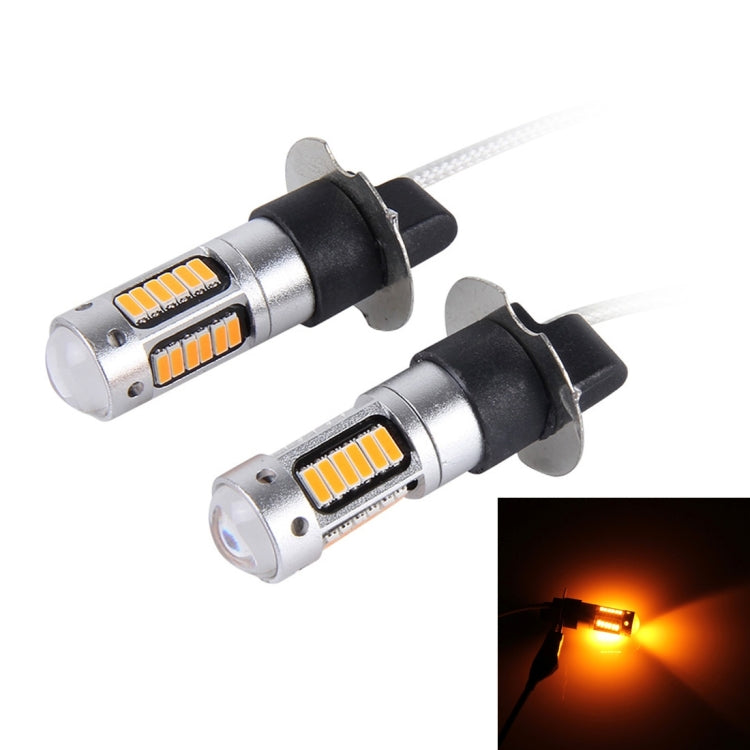 2 PCS H3 10W 30 SMD-4014 LEDs Car Fog Light, DC 12V, H3 (White Light), H3 (Blue Light), H3 (Orange Light)