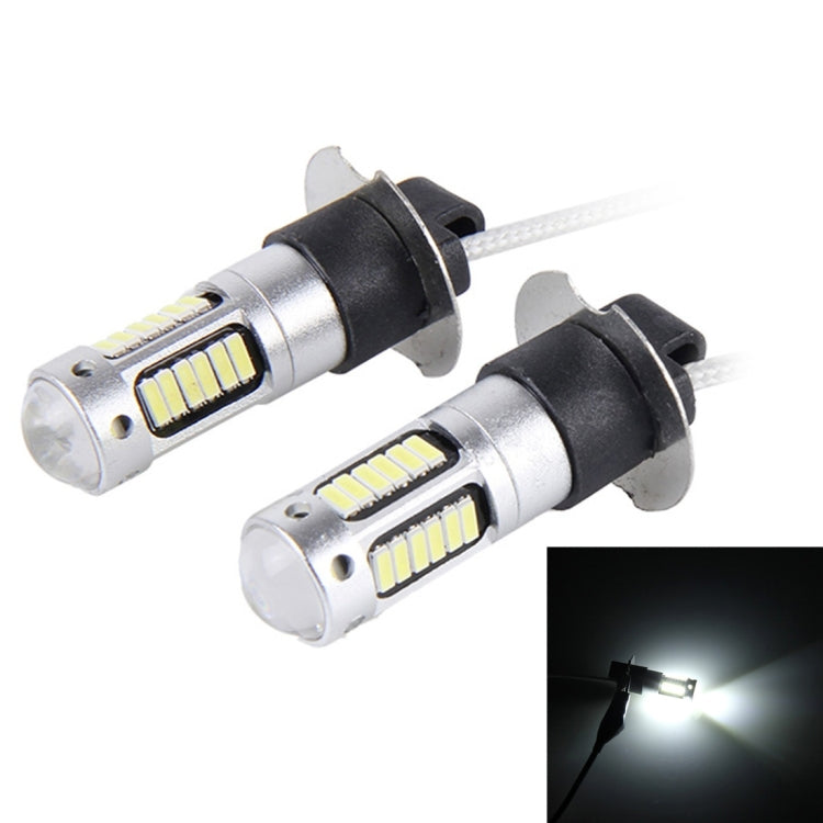2 PCS H3 10W 30 SMD-4014 LEDs Car Fog Light, DC 12V, H3 (White Light), H3 (Blue Light), H3 (Orange Light)