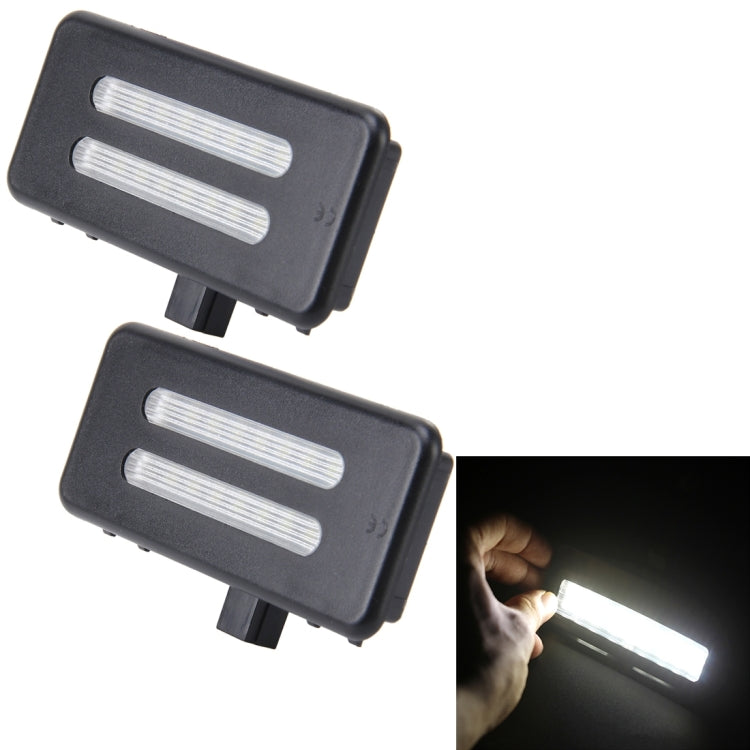 2 PCS White Light Car LED Vanity Mirror Lamp Lights with 18 SMD-3528 Lamps for BMW E60/ E60N/ E61/ E61N/ E90/ E90N/ E91/ E91N/ E92/ E92N/ E70/ E71/ E84/ F25/ X3, For BMW E60