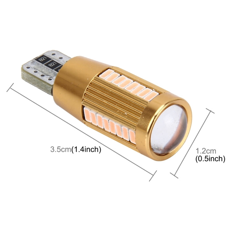 2 PCS T10 2W 180 LM 5500K Constant Current Car Clearance Light with 38 SMD-3014 Lamps, DC 12-16V, 38 SMD-3014 Lamps, T10+2W Blue Light