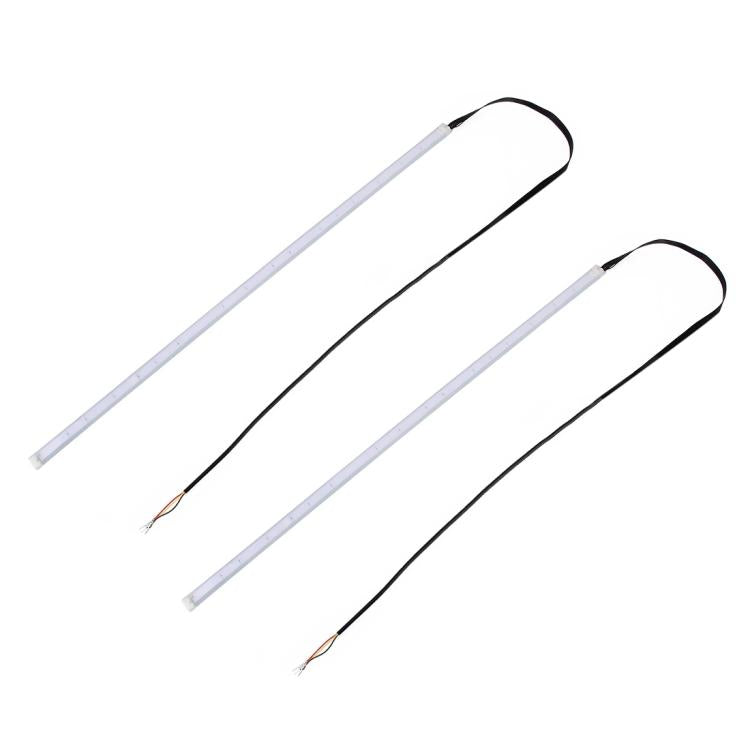 2 PCS 30cm DC12V 4.2W Ultra-thin Car Auto Double Colors Turn Lights / Running Lights, with LED SMD-2835 Lamp Beads (Turn Lights: Yellow Light; Running Lights: White Light), Turn Lights: Yellow Light; Running Lights: White Light