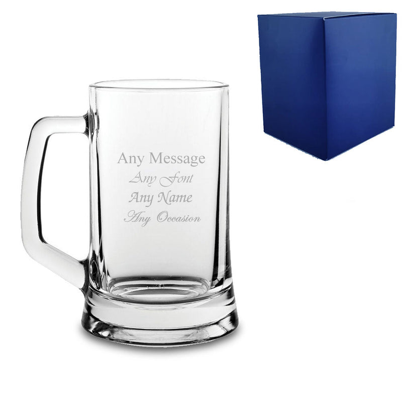 Engraved 14oz Tankard Beer Mug