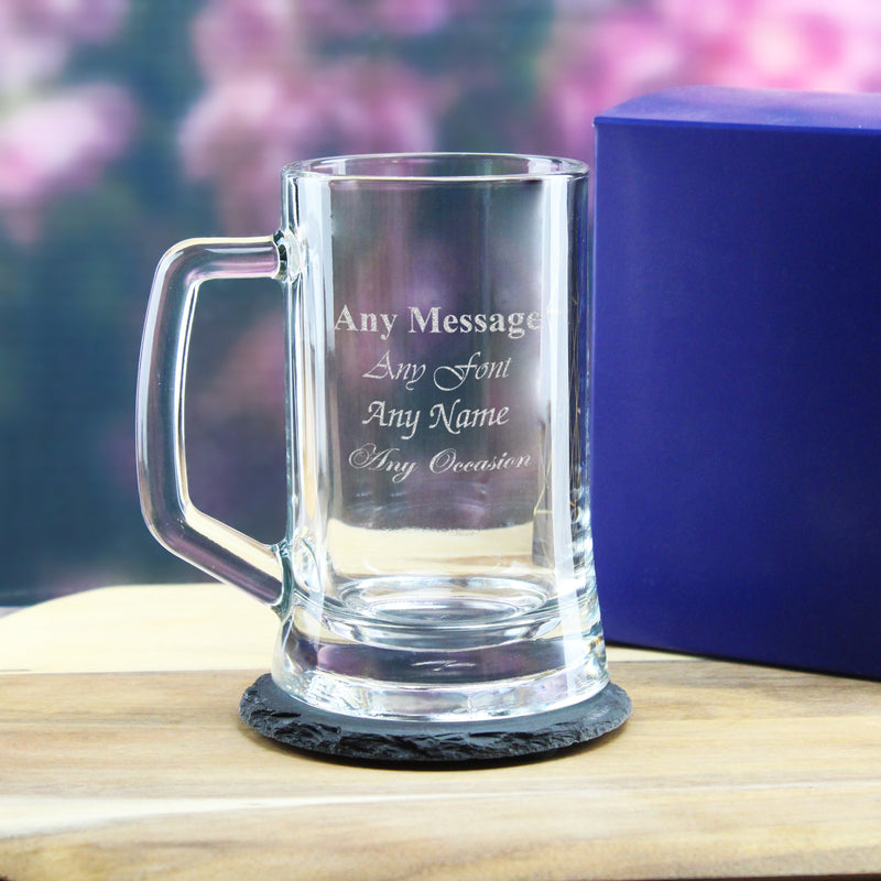 Engraved 14oz Tankard Beer Mug