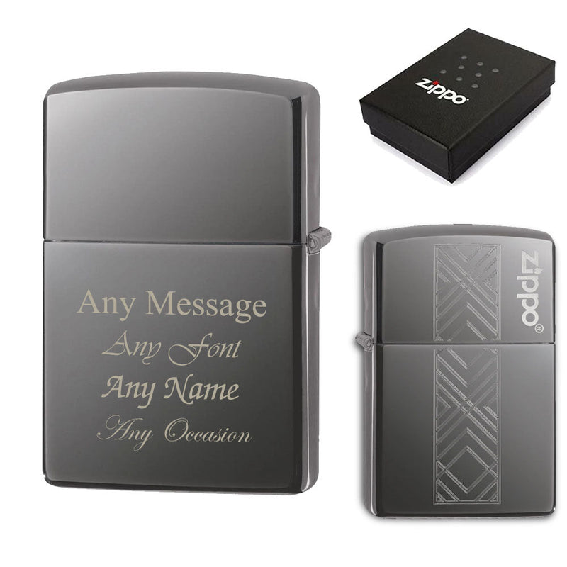 Engraved Rectangle Design Official Zippo Windproof Lighter