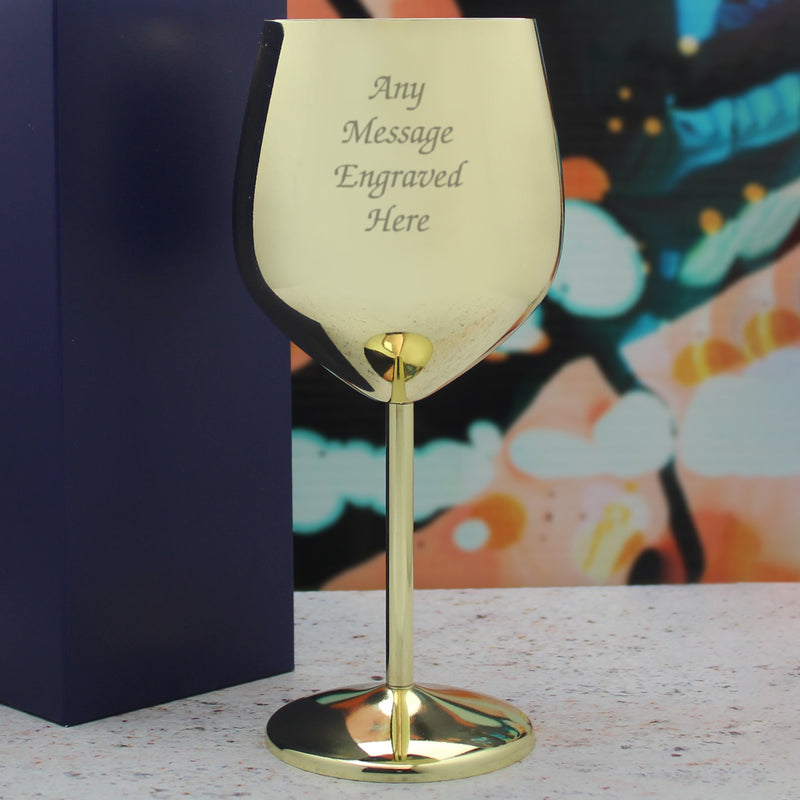 Engraved Wine Glass with Personalized Message Elegant Gift Presentation Keepsake