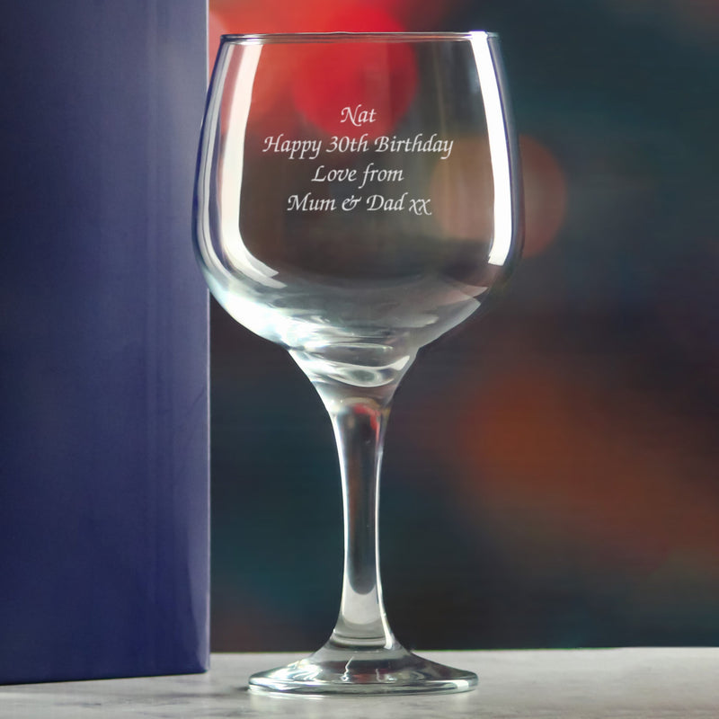 Engraved Combinato Gin Balloon Cocktail Glass, Personalise with Any Name or Message