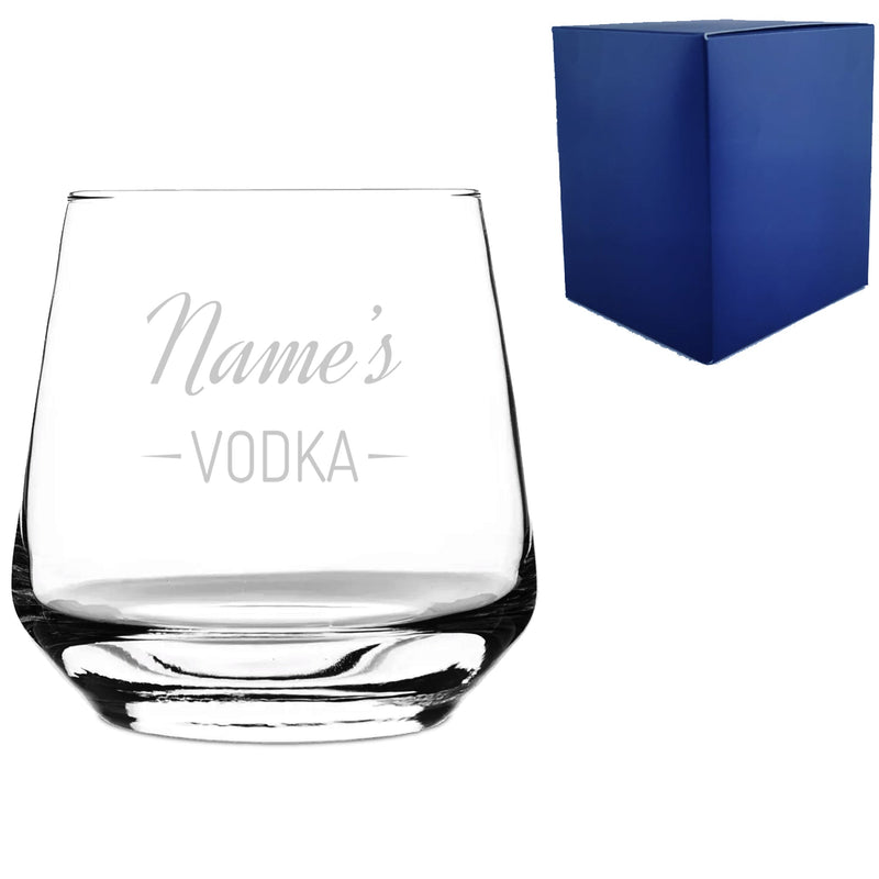 Personalised Engraved Novelty Vodka Tallo Tumbler with 'Name's Vodka' Design